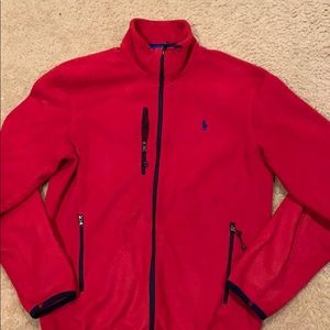 Red Polo zip up